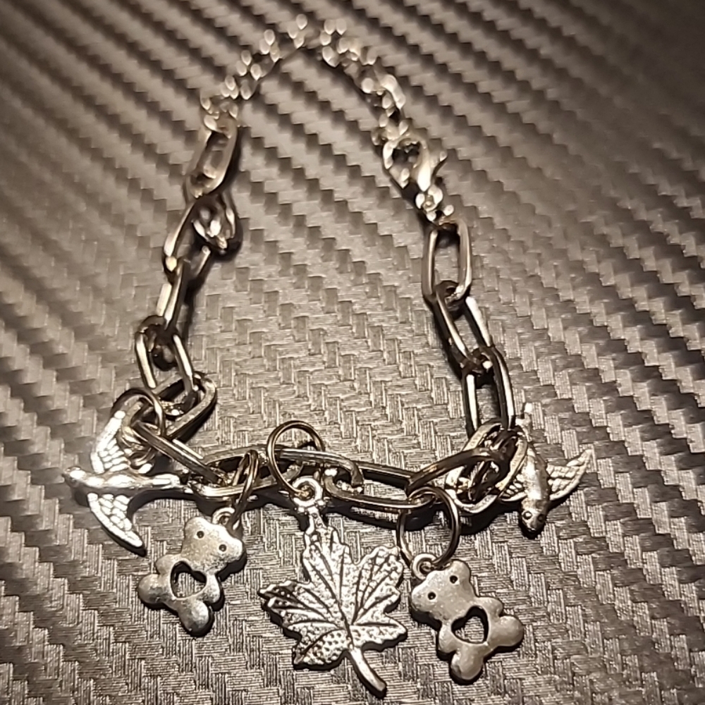 Stainless Steel 7" Charm Bracelet